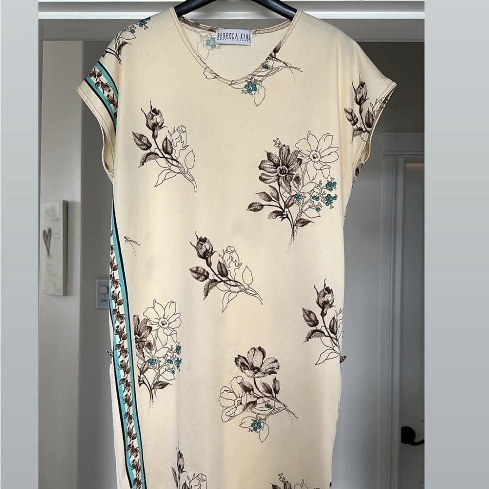 Hand made Rebecca King Cream Floral Dress